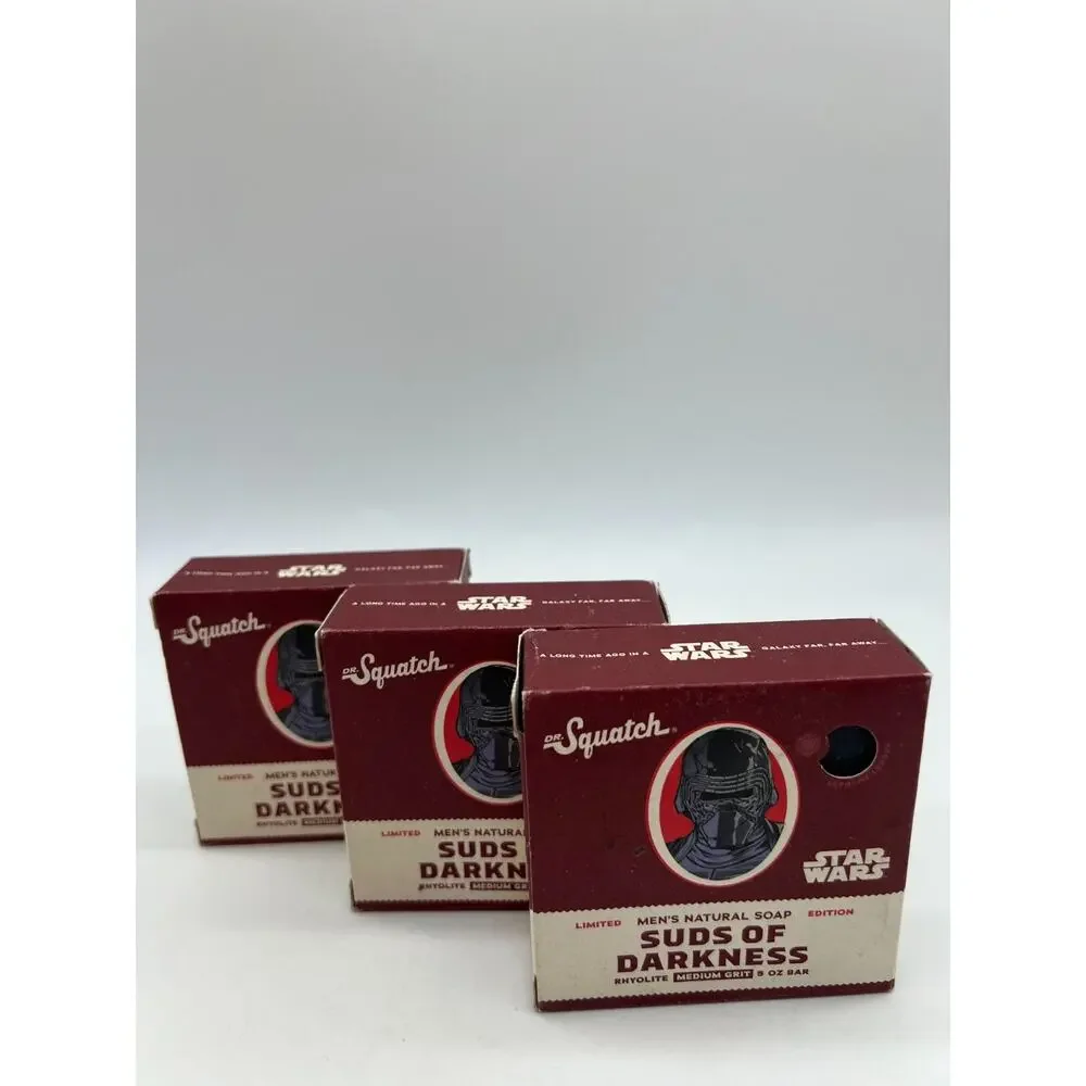 Dr. Squatch Star Wars Limited Edition Suds of Darkness Men's Soap Lot of 3
